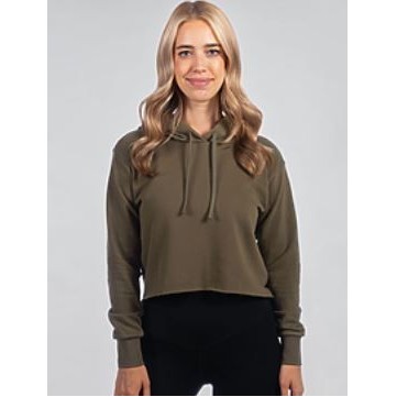 Next Level Apparel™ Women's Laguna French Terry Sueded Crop Hoodie