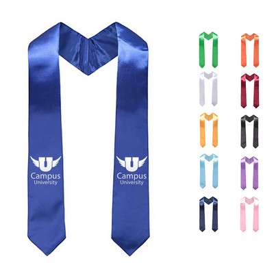 Solid Graduation Embroidered Stole