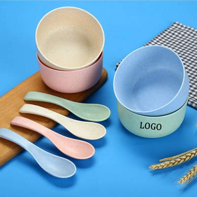 Kids Wheat Straw Cutlery Set