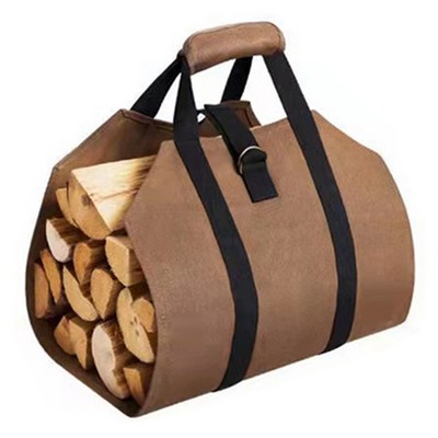 Waxed Canvas Firewood Log Carrier