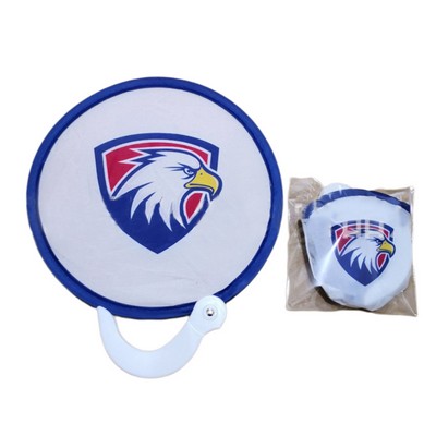 Full Color Foldable Disc Fan w/Pouch