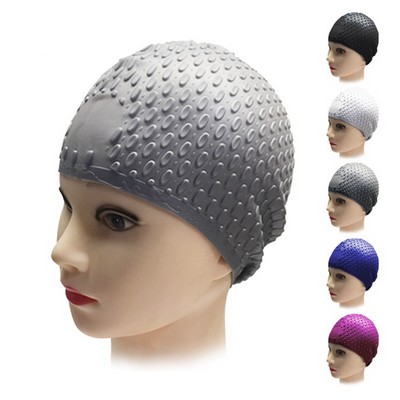 Water Drop Shaped Silicone Swim Cap