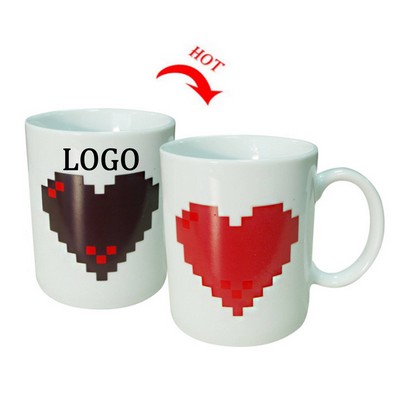 Custom Love Heart Color Change Mug