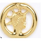 Round Stock Casting Lapel Pin w/Liberty Head