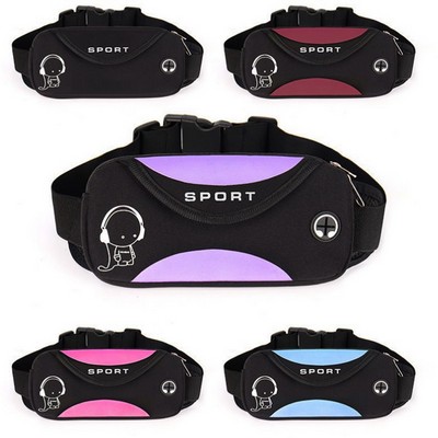 Outdoor Waterproof Waist Bag with Earphone Hole