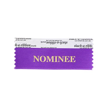 Nominee Stk A Rbn Violet Ribbon Gold Imprint