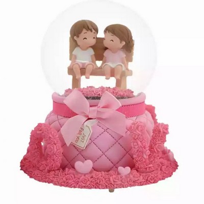 Custom Romantic Music Snow Globe