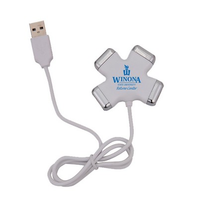 Hudson 4 Port USB Hub-1 color silk screen imprint for 1 side