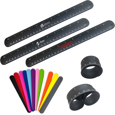 Silicone Slap Bracelet With Ruler