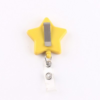 Star Shape Badge Reel with Lanyard