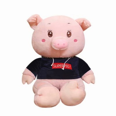 Velour Plush Pig with Hoodie