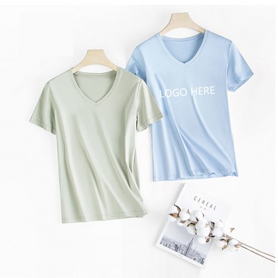 100% Cotton Adult V Neck T Shirt