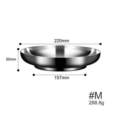 #M 8.66" Thick Short Style Stainless Steel Metal Bowl