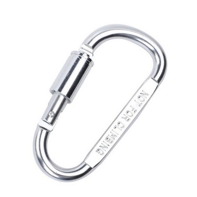 #8 D Shape Aluminum Alloy Locking Carabiner (Not for Climbing)