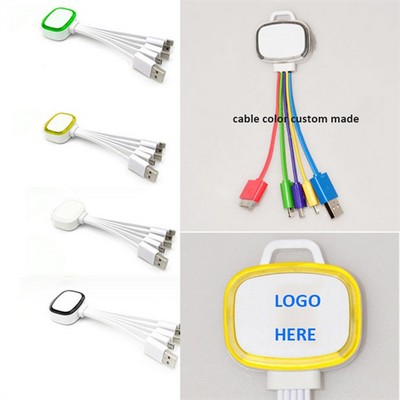 5-in-1 LED Light-Up USB Universal Charging Multi-Cable w/Loop