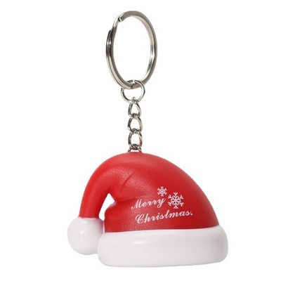 Christmas Santa Hat LED Sound Keychain