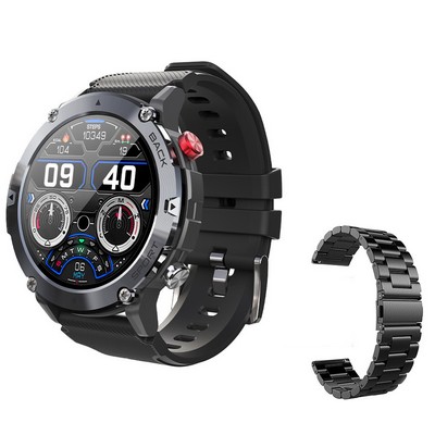 C21 Waterproof Heart Rate Smart Watch with Steel Strap