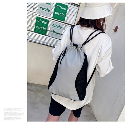 Drawstring Backpack Sports Gym Bag for Women Men Children Large Size