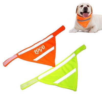 Pet Triangle Towel Reflective Safety Bandana