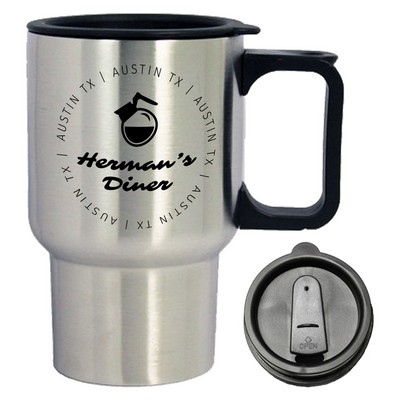 14 Oz. Double Walled Stainless Steel Travel Mug