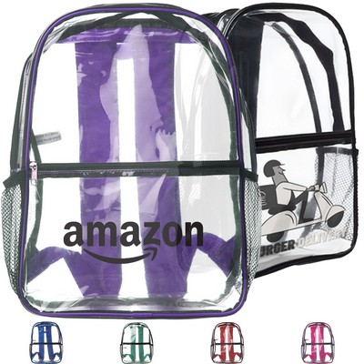 Heavy Duty Multi-Function PVC Transparent Backpack (11"W X 15.50")