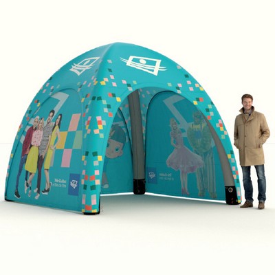 Inflatable tent 10x10 ft with personalized post