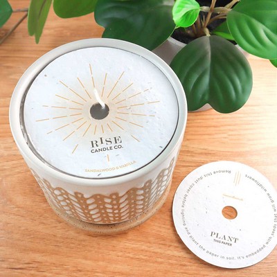 Double-Sided 4" Seed Paper Candle Dust Covers