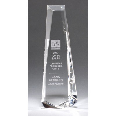 Obelisk Crystal Award 11"H