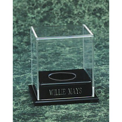 Acrylic Baseball Display Case with Plate