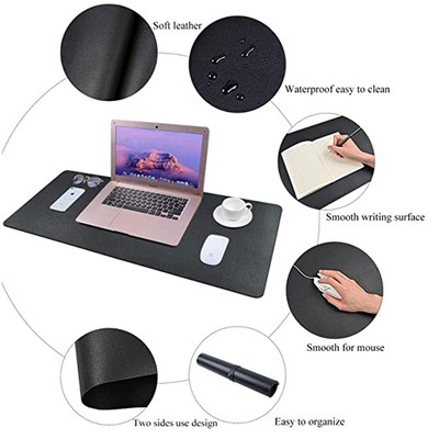 PU Leather Waterproof Large Desk Writing Mat