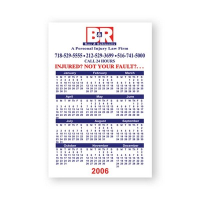 4" x 6" Calendar Magnet - 30mil