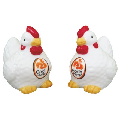 Custom Ceramic Chicken Salt & Pepper Shakers