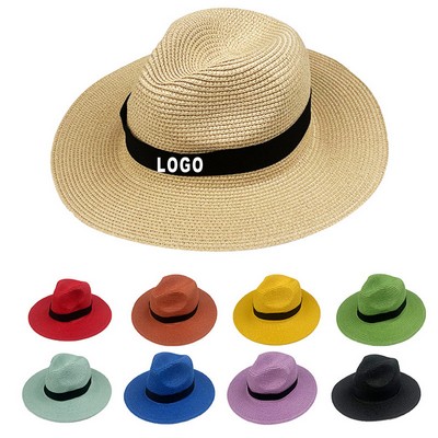 Custom Summer Folding Panama Straw Hat