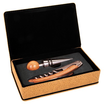 Cork 2-Piece Wine Tool Set