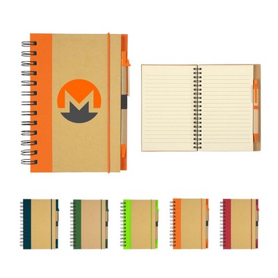 Eco-Inspired Hardcover Notebook & Pen