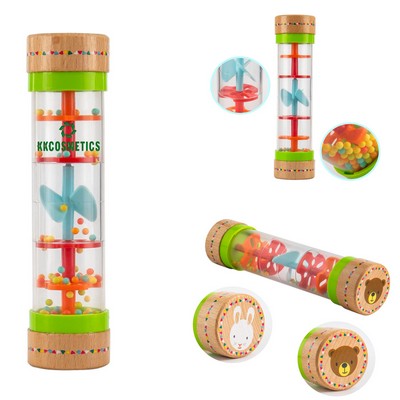 7 1/2 Inch Wooden Rainstick Shaker Music Sensory Auditory Instrument Toy