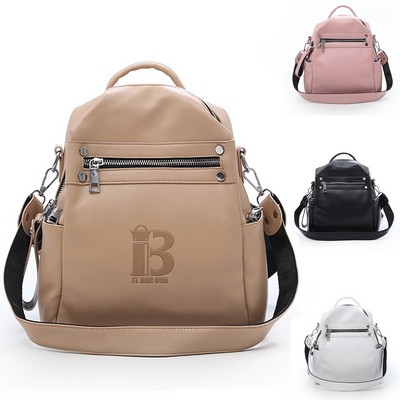 PU Leather Women Backpack Purse