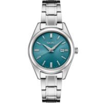 Seiko Essentials Sterling Silver Watch w/Quartz Blue Dial