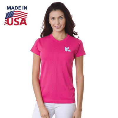 100% Cotton Made in USA Women's Heavyweight Crew