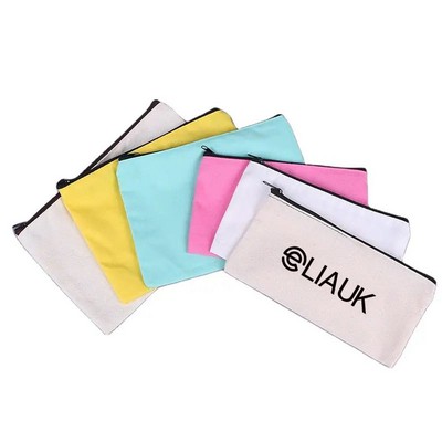 Canvas cosmetic bags pencil pouch