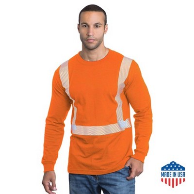 Hi Vis Class 2 Cotton Segmented Safety T-Shirt