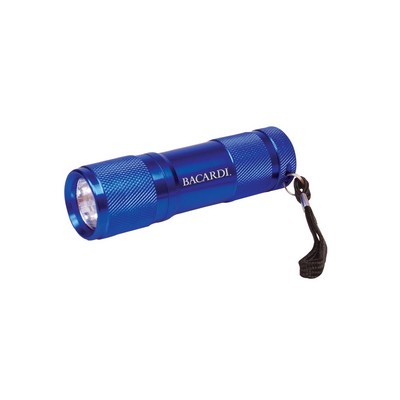 9 LED Metal Flashlight- Black