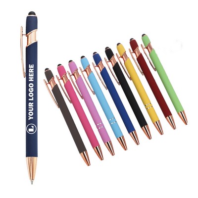 Retractable Aluminum Soft Touch Stylus Pen