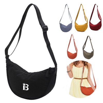 Nylon Lightweight Dumpling-Shaped Crossbody Shoulder Bag