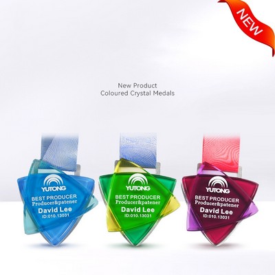 Custom Glass Award Colored Glaze Medals