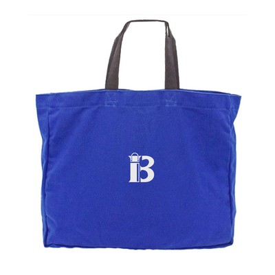 Blue Canvas Large Capacity Tote Bag