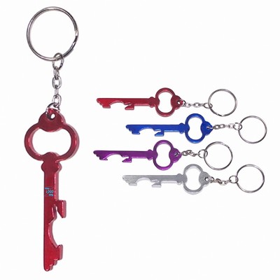 Key Shaped Bottle Opener Keychain