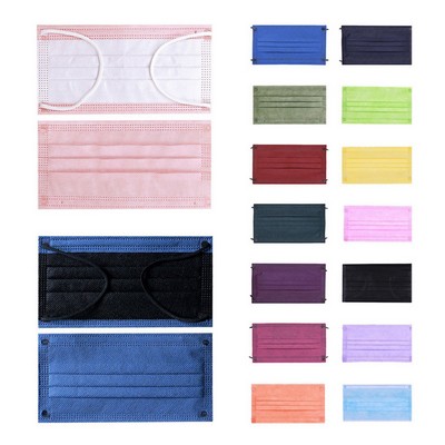 Vibrantly Colored 3-Ply Disposable Face Mask for Daily Wear