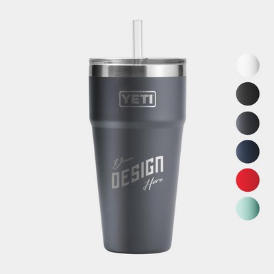 26 Oz YETI® Stainless Steel Insulated Tumbler w/ Straw