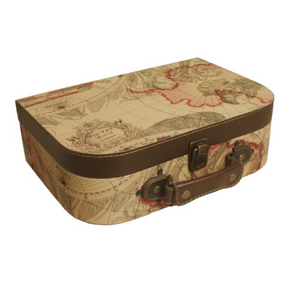 Old World Map Suitcase